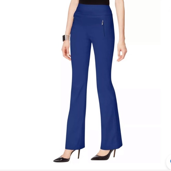 NEW INC Blue Bootcut Flare Career Pant sz 4